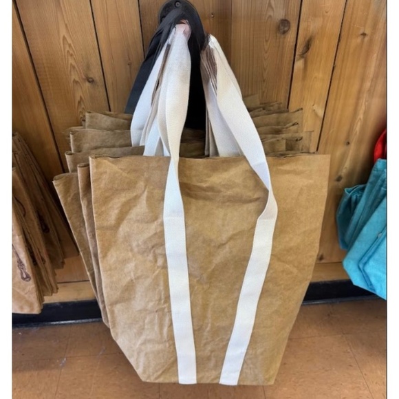 Trader Joe’s Handbags - LIMITED EDITION Trader Joe’s Tote Bag w/White Band /Washable Paper / Large / NWT